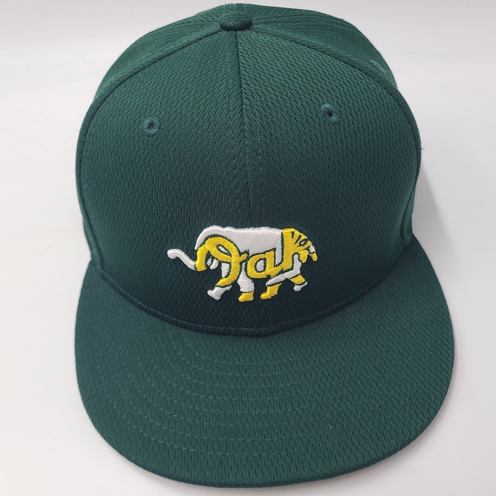 Oakland Athletics Hat Fitted 8 New Era 59Fifty Green White A's Elephant Stomper - Picture 2 of 12